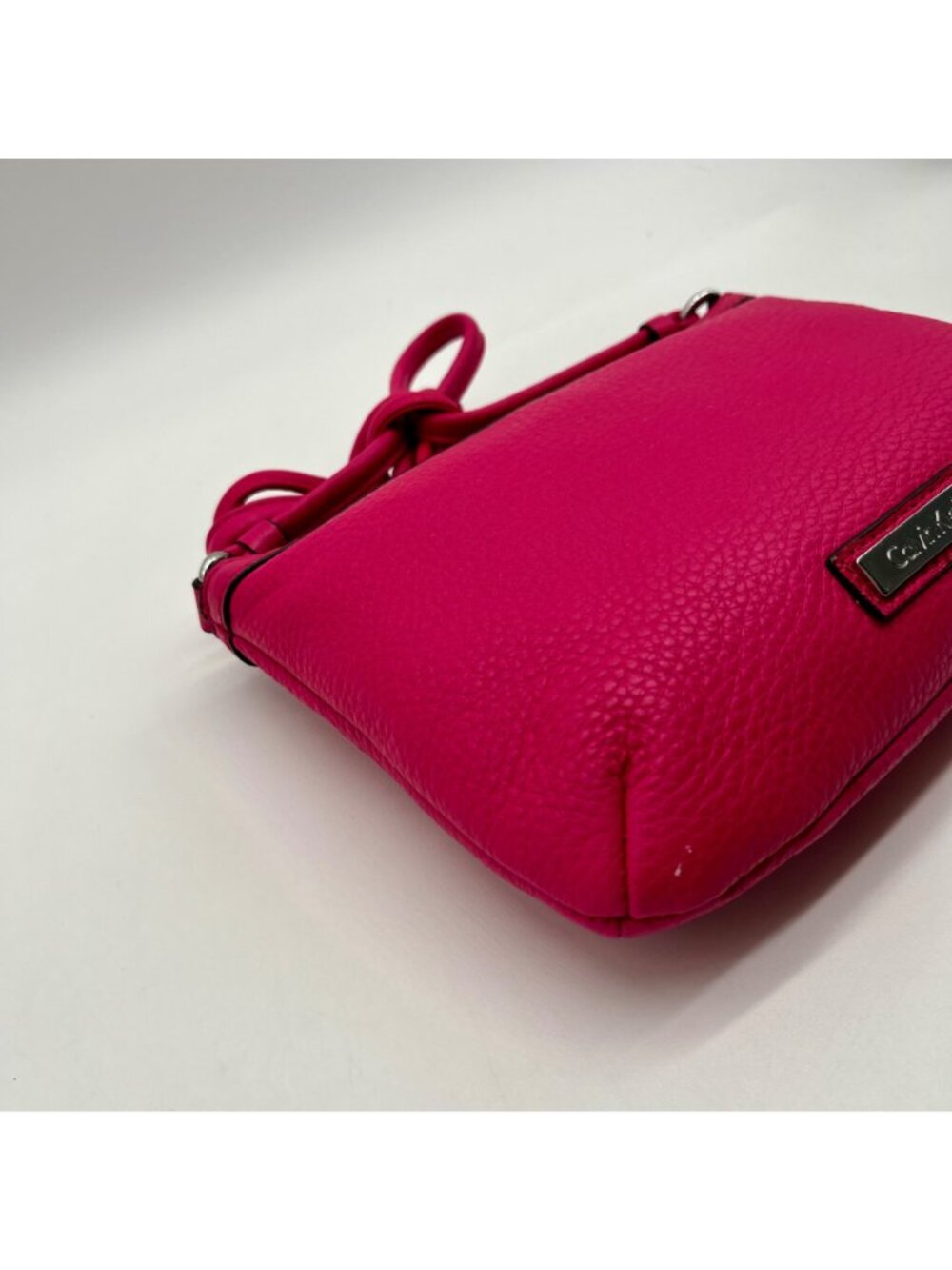 Calvin Klein Pink Pebbled Leather Crossbody Bag - Picture 7 of 10